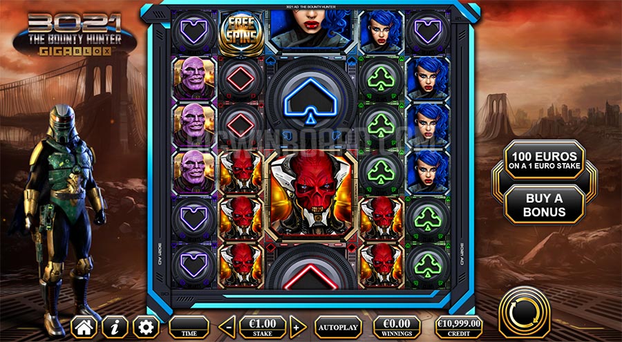 3021 AD The Bounty Hunter Gigablox slot