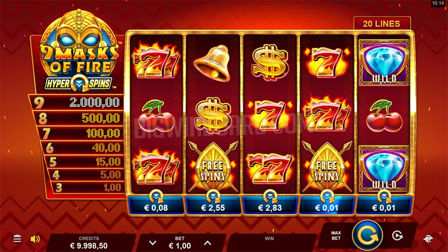 9 Masks of Fire HyperSpins slot
